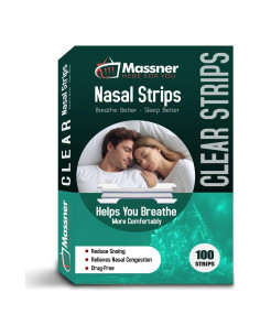 Tiras Nasales Transparentes Massner - Paquete de 100 Unidades