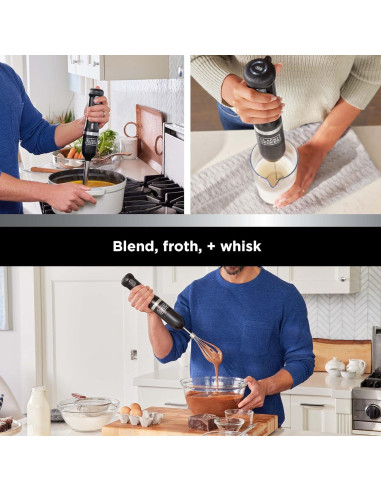 Batidora de Mano Inalámbrica BLACK+DECKER 3 en 1, Negro