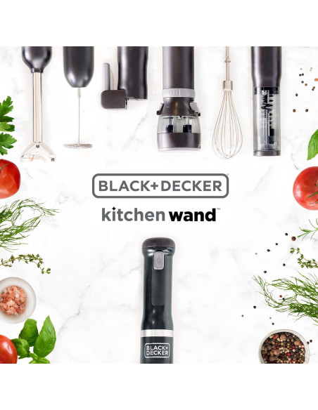 Batidora de Mano Inalámbrica BLACK+DECKER 3 en 1, Negro