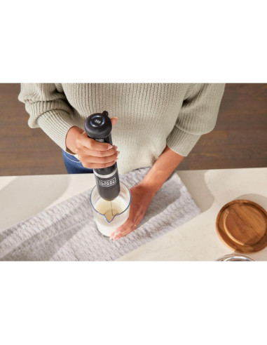 Batidora de Mano Inalámbrica BLACK+DECKER 3 en 1, Negro