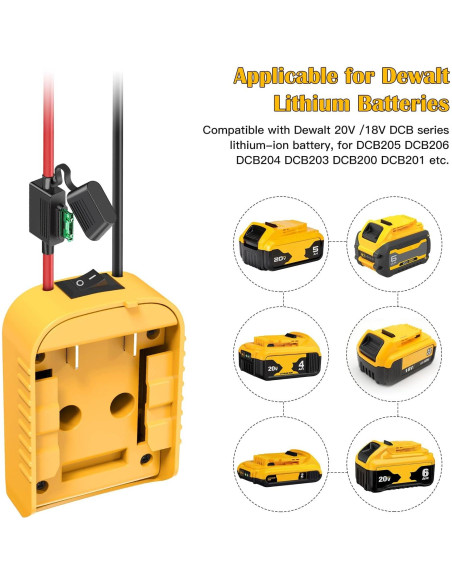 Adaptador Power Wheels CHoiKWong para Batería Dewalt 20V