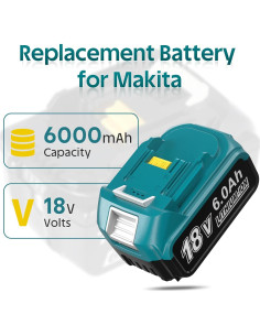 Paquete de 2 Baterías 18V 6.0Ah Bslite + Cargador Rápido 2