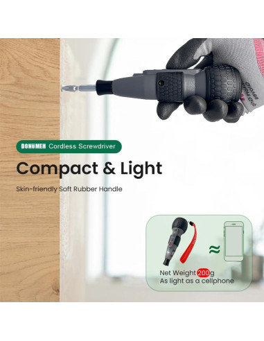 Destornillador Eléctrico Inalámbrico DONUMEH 3.6V 1800mAh