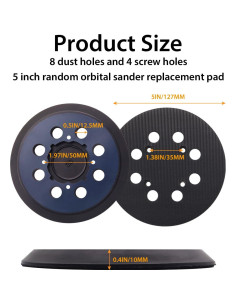 Almohadilla de Lijadora Orbital 5" DeWalt DWE64233 8 Agujeros 2