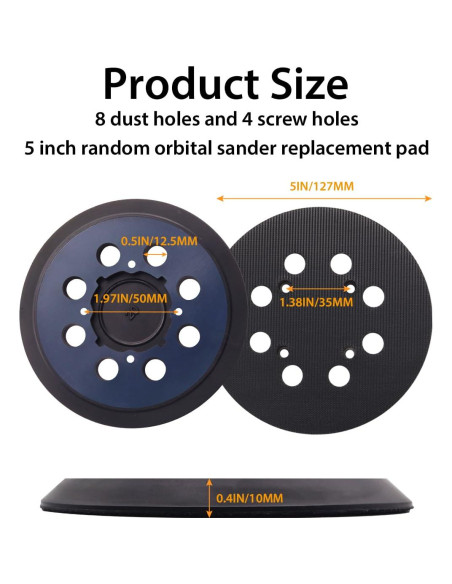 Almohadilla de Lijadora Orbital 5" DeWalt DWE64233 8 Agujeros