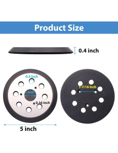 Pad de Reemplazo para Lijadora 5" DeWalt D26451 D26453 DW420 2