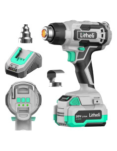 Pistola de Calor Inalámbrica Litheli 20V 500C 2 Boquillas