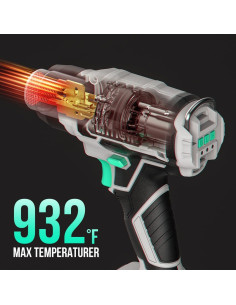 Pistola de Calor Inalámbrica Litheli 20V 500C 2 Boquillas 2