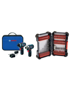 Kit Combo Bosch 12V: Taladro/Atornillador + Impacto, 2 Baterías