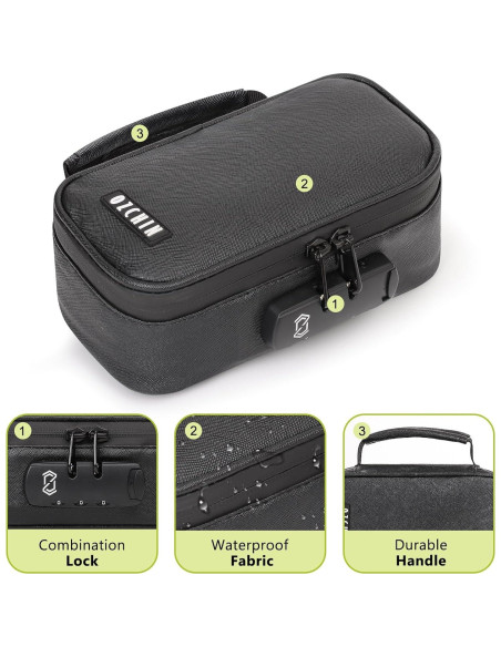 Bolsa a Prueba de Olores OZCHIN con Cerradura S Negra