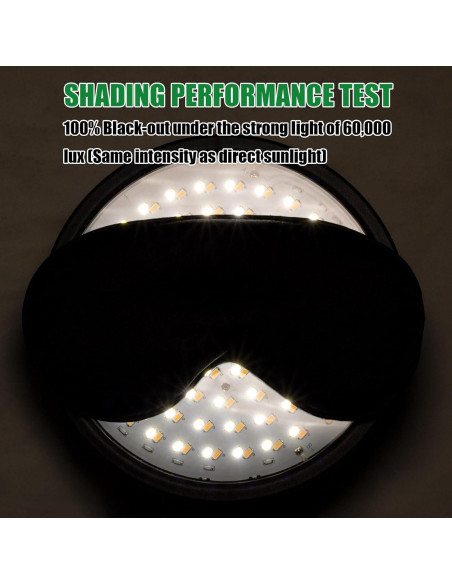 Máscara de Sueño de Seda ToRhine 2 Pcs Ajustable Bloqueo Luz