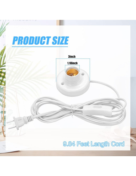 Portalámpara E26/E27 Aroakko 3m con Interruptor 150W