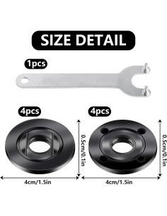 9 Piezas Tuercas y Llave para Amoladora Angular MUZHUPGUZ 2