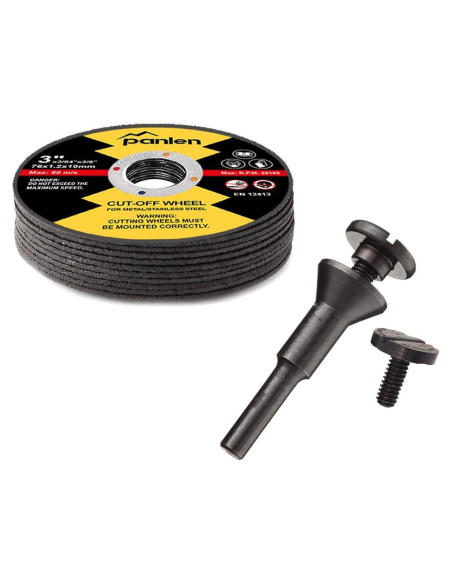 Disco de Corte 3" Changzhou Panlong 10 Piezas con Mandril