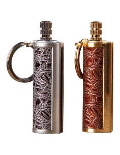 Encendedor de metal WIZOLA a prueba de agua rojo y negro