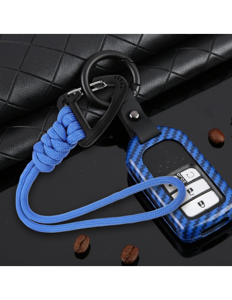 2 Lanyards de Llave Paracord HANABASS Azul - Correa de Muñeca