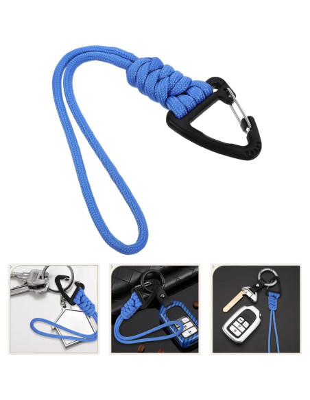 2 Lanyards de Llave Paracord HANABASS Azul - Correa de Muñeca