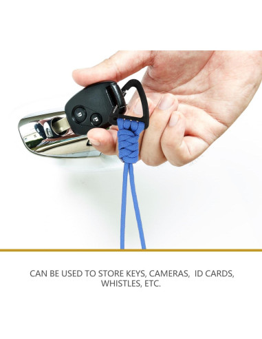 2 Lanyards de Llave Paracord HANABASS Azul - Correa de Muñeca