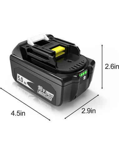 2 Baterías de Reemplazo 6000mAh 18V Makita BL1860B BL1850B