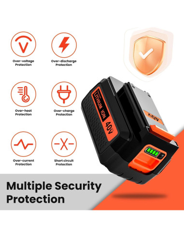 2 Baterías 3000mAh 40V y Cargador LCS40 Black and Decker