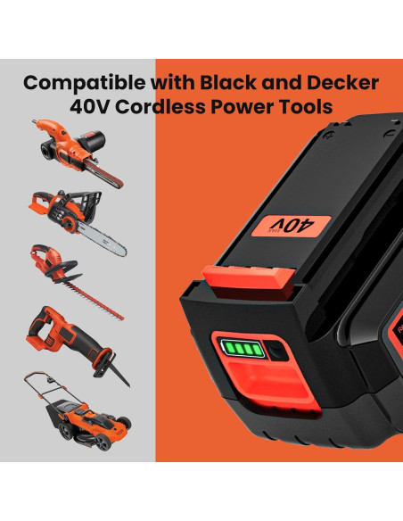 2 Baterías 3000mAh 40V y Cargador LCS40 Black and Decker