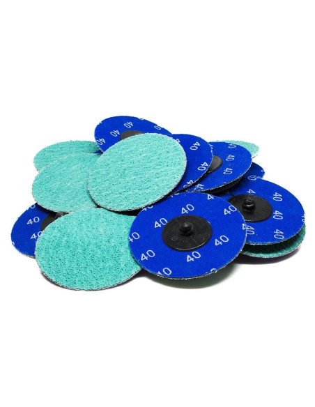 Discos de Lijado 3" Zirconia Verde Benchmark Abrasives - 24 Grano, Paquete de 25