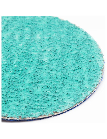 Discos de Lijado 3" Zirconia Verde Benchmark Abrasives - 24 Grano, Paquete de 25