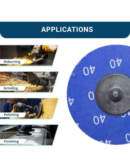 Discos de Lijado 3" Zirconia Verde Benchmark Abrasives - 24 Grano, Paquete de 25