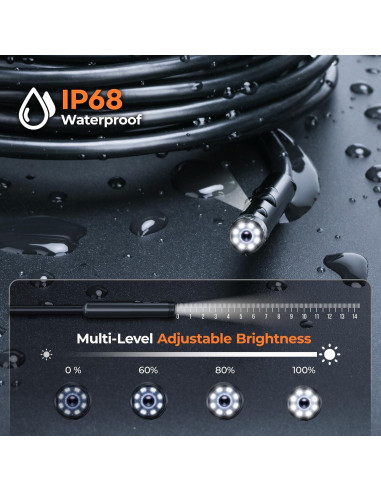 Cámara Endoscópica Doble Lente ADvancore 1080P IP68 5.03m