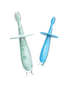 Cepillo de Dientes para Bebés Cozygrow - Silicona Suave, 2 Piezas