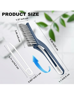 Cepillo de Limpieza de Ranuras COIYINGJAUNEI - 2 Pcs, Cerdas Duras 2