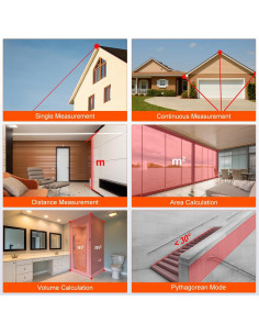 Medidor de Distancia Láser LASELION LT50 - 50m, Precisión Alta 2