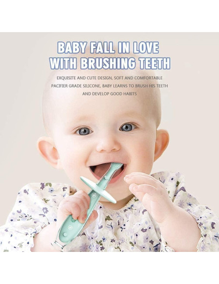 Cepillo de Dientes para Bebés Cozygrow - Silicona Suave, 2 Piezas