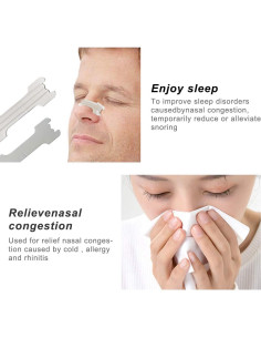 Tiras Nasales Antirronquido RZJZGZ 110 Piezas Transparentes 2