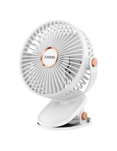 Ventilador Portátil Clip ZUIKEMX 2000mAh 5 Velocidades LED
