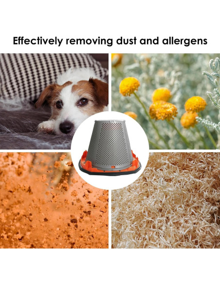 2 Filtros de Reemplazo HEPA BLACK+DECKER 20V Dustbuster