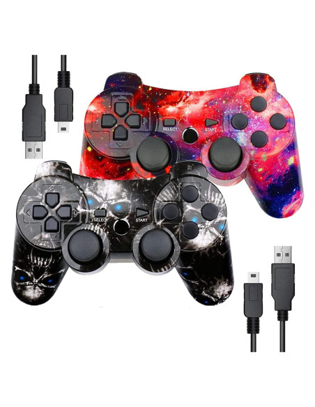 Controlador Inalámbrico Burcica para PS3 Doble Vibración Negro y Rojo Controlador Inalámbrico Burcica para PS3 Doble Vibración Negro y Rojo