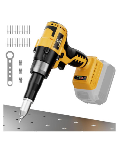 Pistola de Remaches Inalámbrica Cerycose 20V con Luz LED