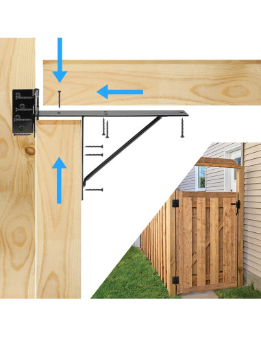 Kit de Hardware para Puerta de Cerca TFMUZERT 2x4 Alta Resistencia