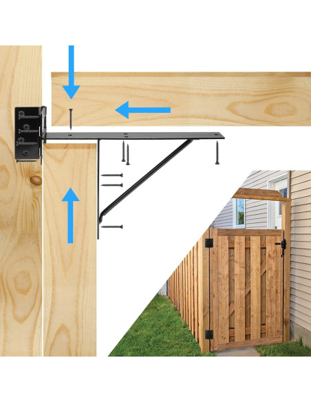 Kit de Hardware para Puerta de Cerca TFMUZERT 2x4 Alta Resistencia