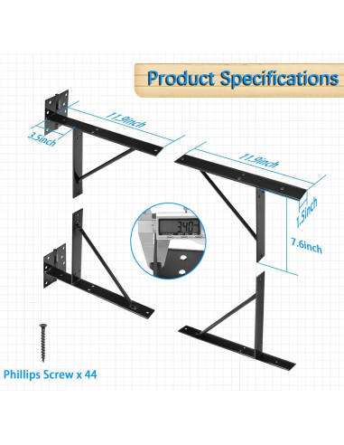 Kit de Hardware para Puerta de Cerca TFMUZERT 2x4 Alta Resistencia