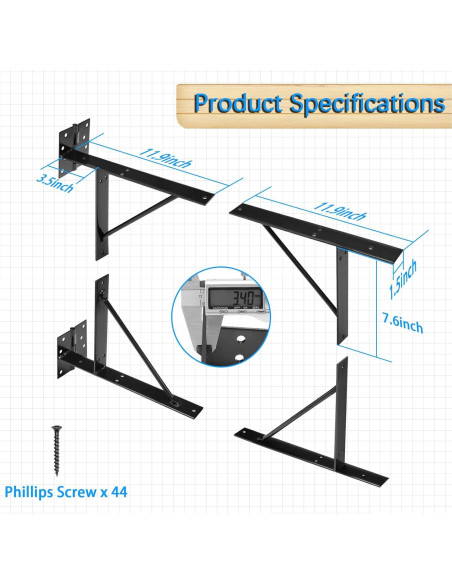 Kit de Hardware para Puerta de Cerca TFMUZERT 2x4 Alta Resistencia