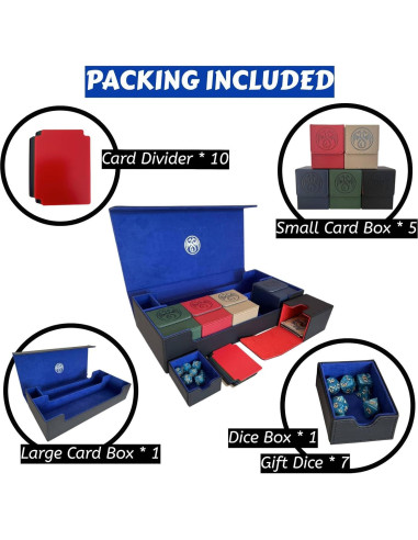 Juego de Caja de Barajas 8 en 1 Fexovirs XL para 2400 cartas