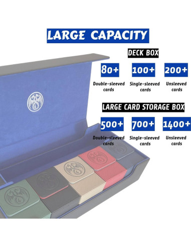 Juego de Caja de Barajas 8 en 1 Fexovirs XL para 2400 cartas