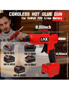 Pistola de Pegamento Caliente L1NXIXI 100W para Batería Milwaukee 18V 2