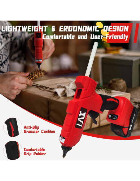 Pistola de Pegamento Caliente L1NXIXI 100W para Batería Milwaukee 18V