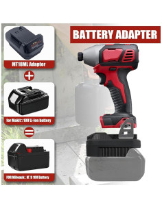 Adaptador de Batería URUN de Makita a Milwaukee 18V 2