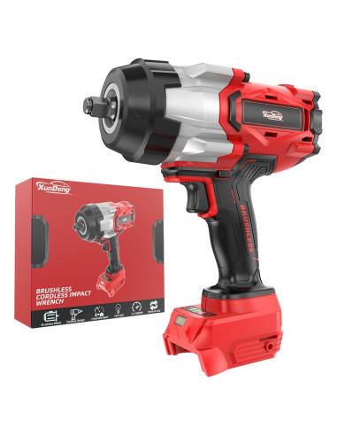 Llave de impacto inalámbrica 1/2" XunDong 2200Nm 18V sin batería