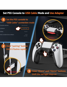 Controlador IWGAME Inalámbrico para PS-5 y PC - Turbo Ajustable 2