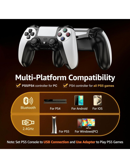 Controlador IWGAME Inalámbrico para PS-5 y PC - Turbo Ajustable Controlador IWGAME Inalámbrico para PS-5 y PC - Turbo Ajustable
